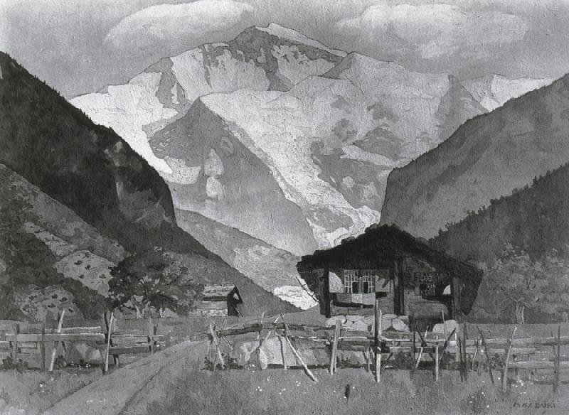 Max Buri Das Lauterbrunnental mit Jungfrau